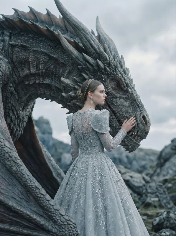 Dragon and Couture Gown