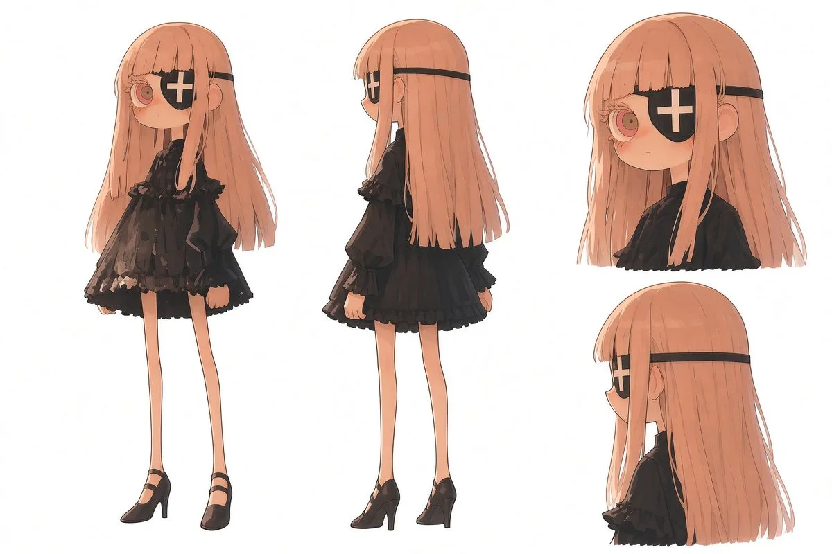 Gothic Eyepatch Girl Sheet