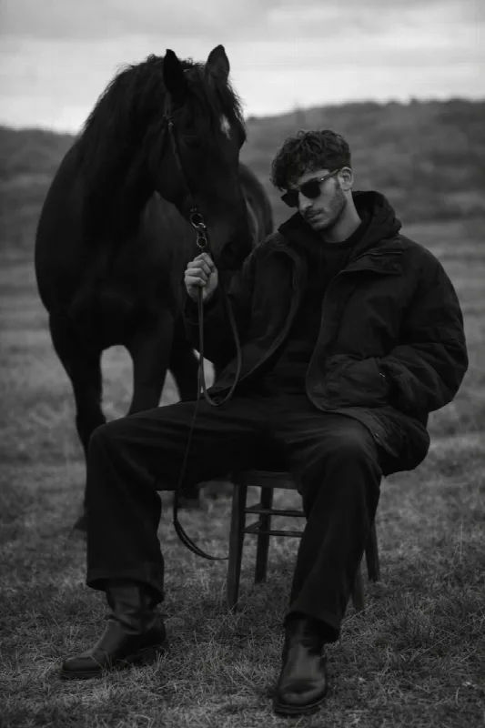 Man with Black Horse