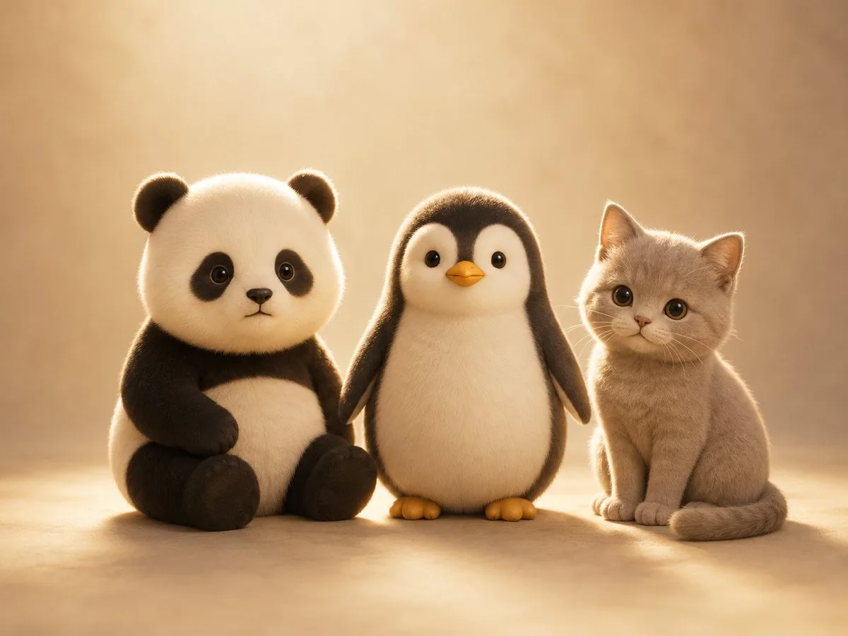 Plush Baby Animal Trio