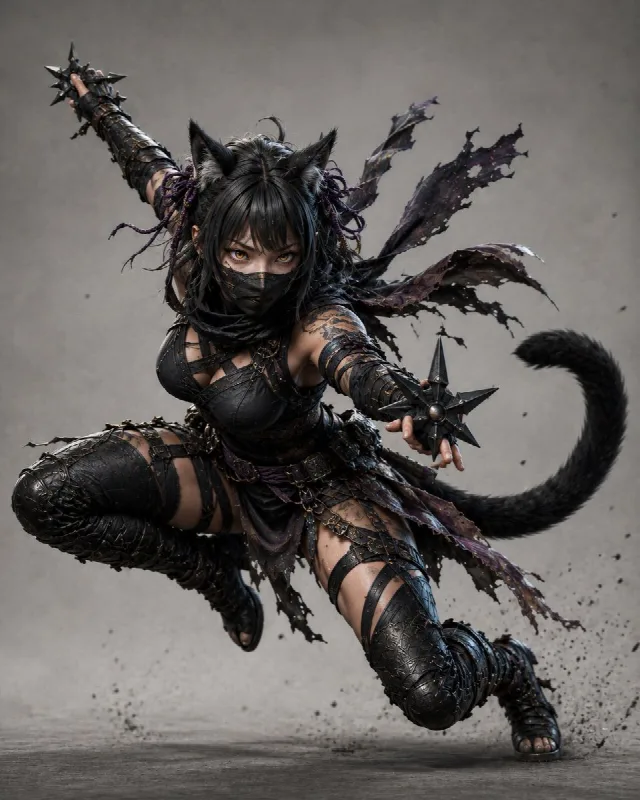 Black Cat Kunoichi Adventurer