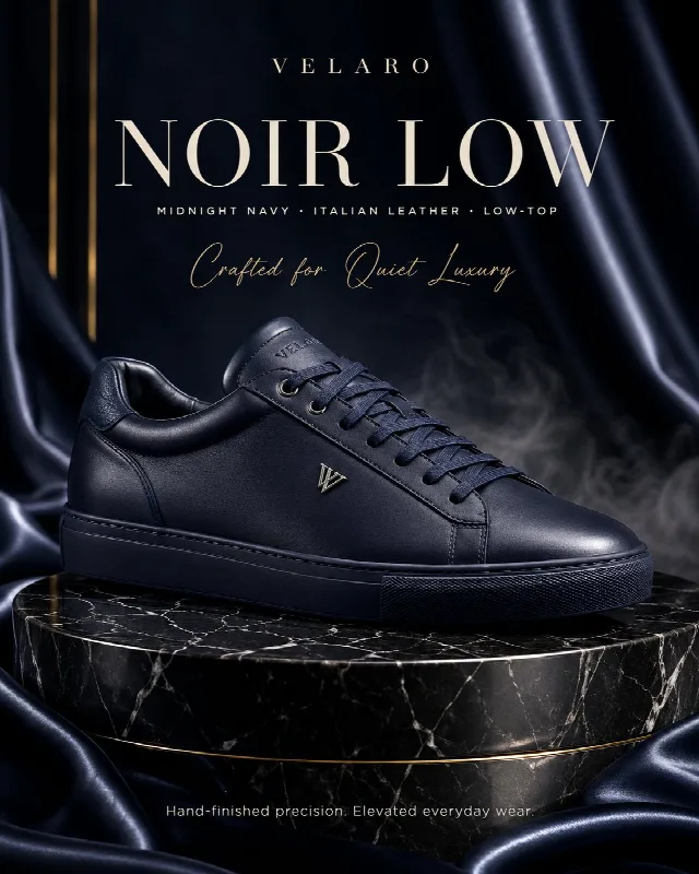 Navy Leather Sneaker Poster