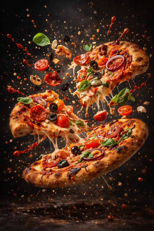 Exploding Pizza Slices