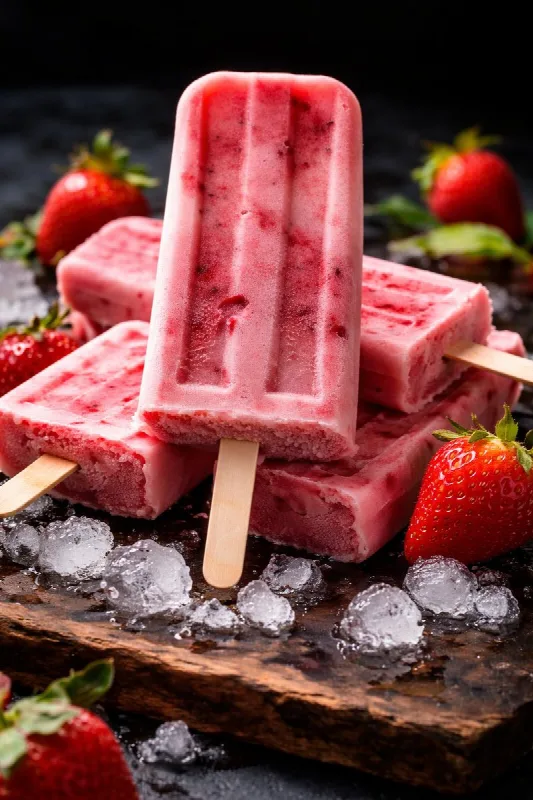 Mango Popsicles on Ice