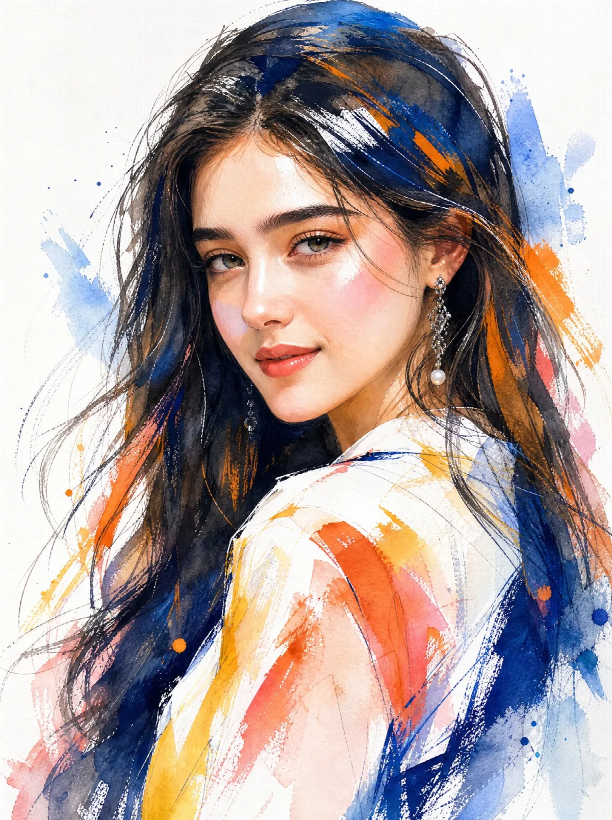 Expressive Watercolor Portrait