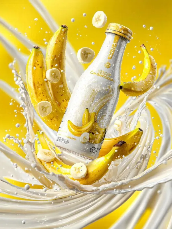 Banana Milk Splash Ad