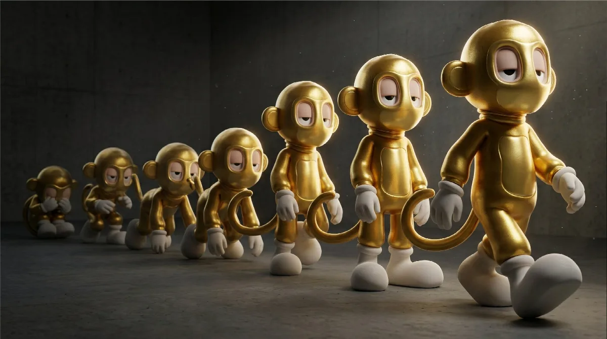 Toy Character Evolution Line