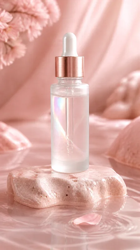 Pearlescent Serum on Pink Stone