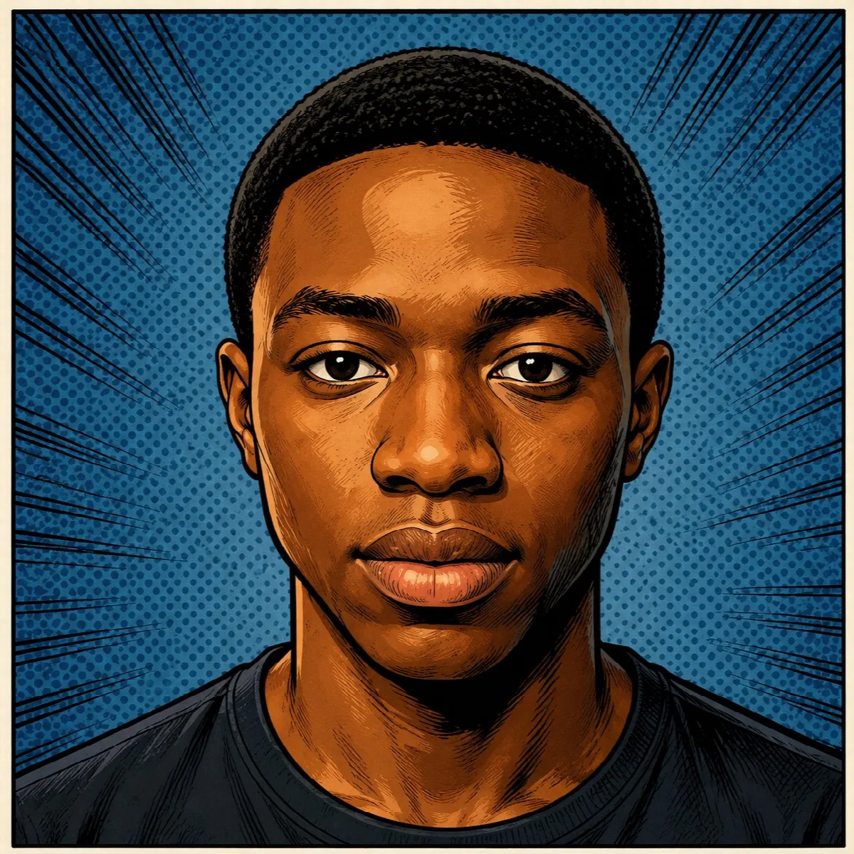 Comic Book Halftone Portrait
