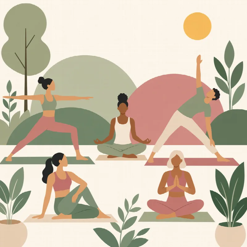 Flat Yoga Wellness Scene