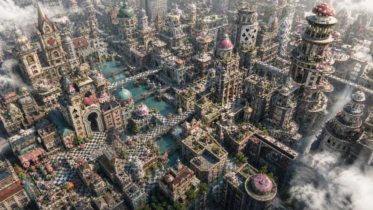 Wonderland Downtown from Above