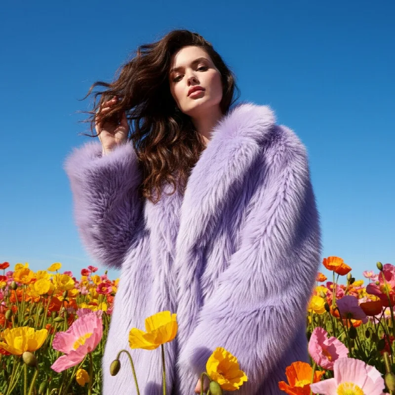 Lavender Fur Among Poppies