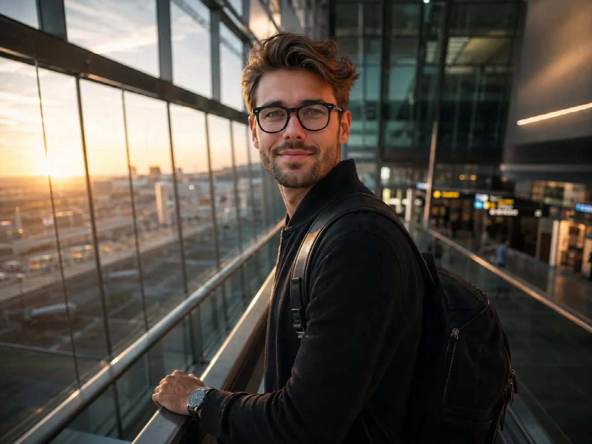 Airport Escalator Sunrise