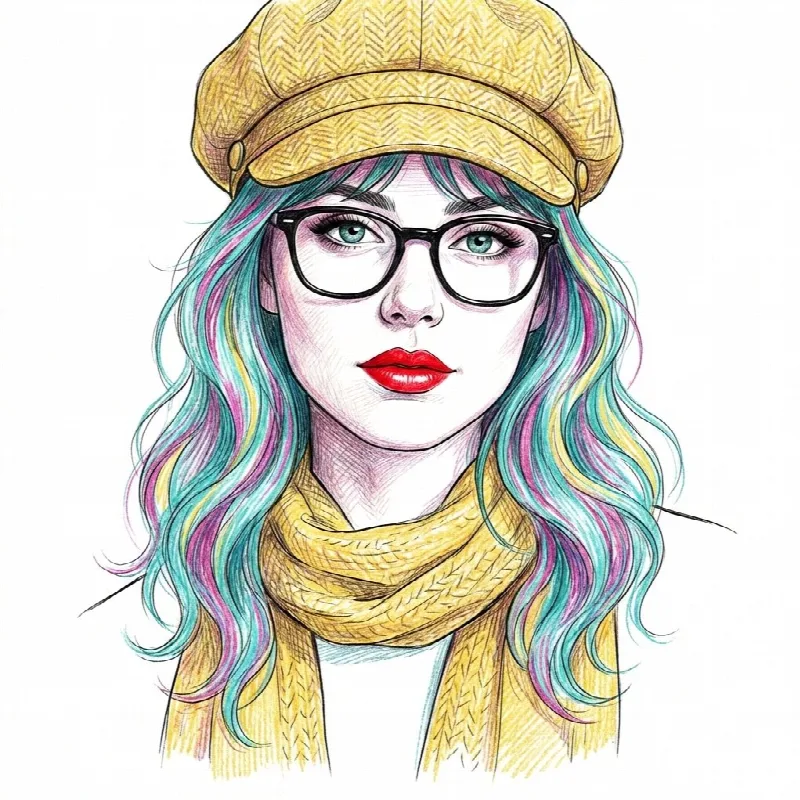 Colorful Line Art Avatar