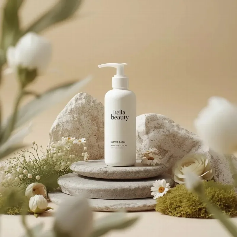 Lotion Bottle on Stones