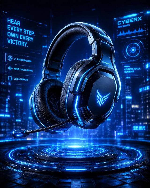 Neon Gaming Headset Ad