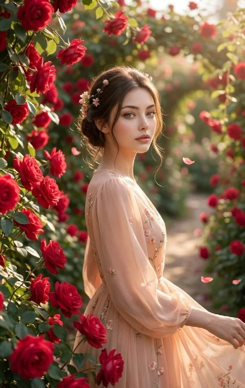 Portrait in a Rose Garden