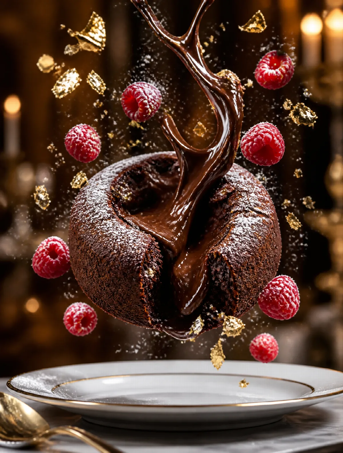 Levitating Chocolate Dessert