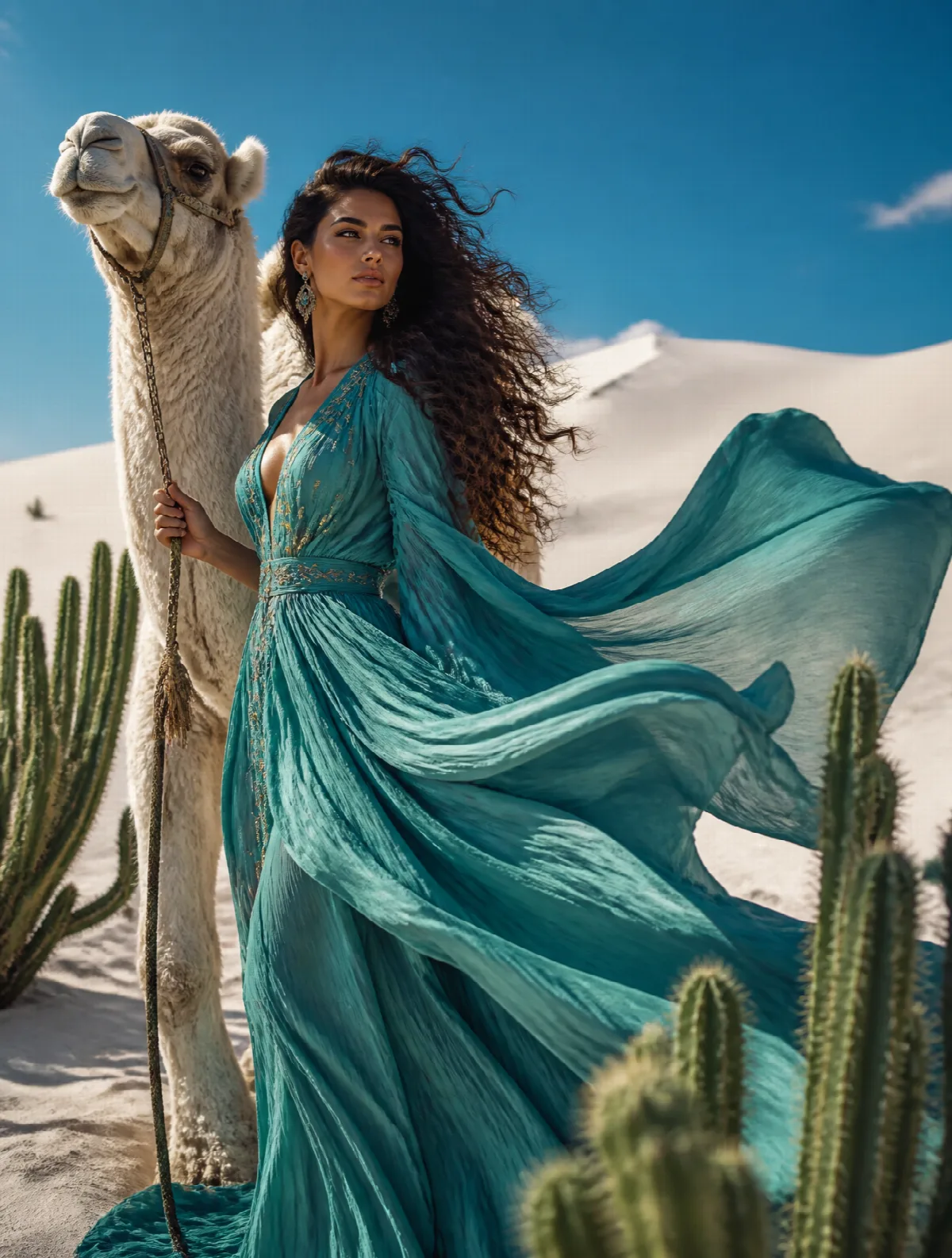 Turquoise Silk in the Desert