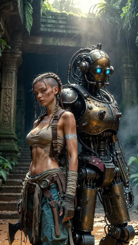 Companions at the Jungle Tomb