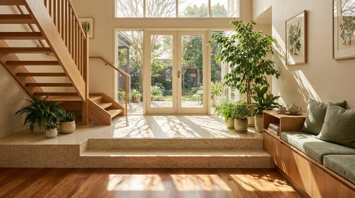 Sunlit Split Level Entryway