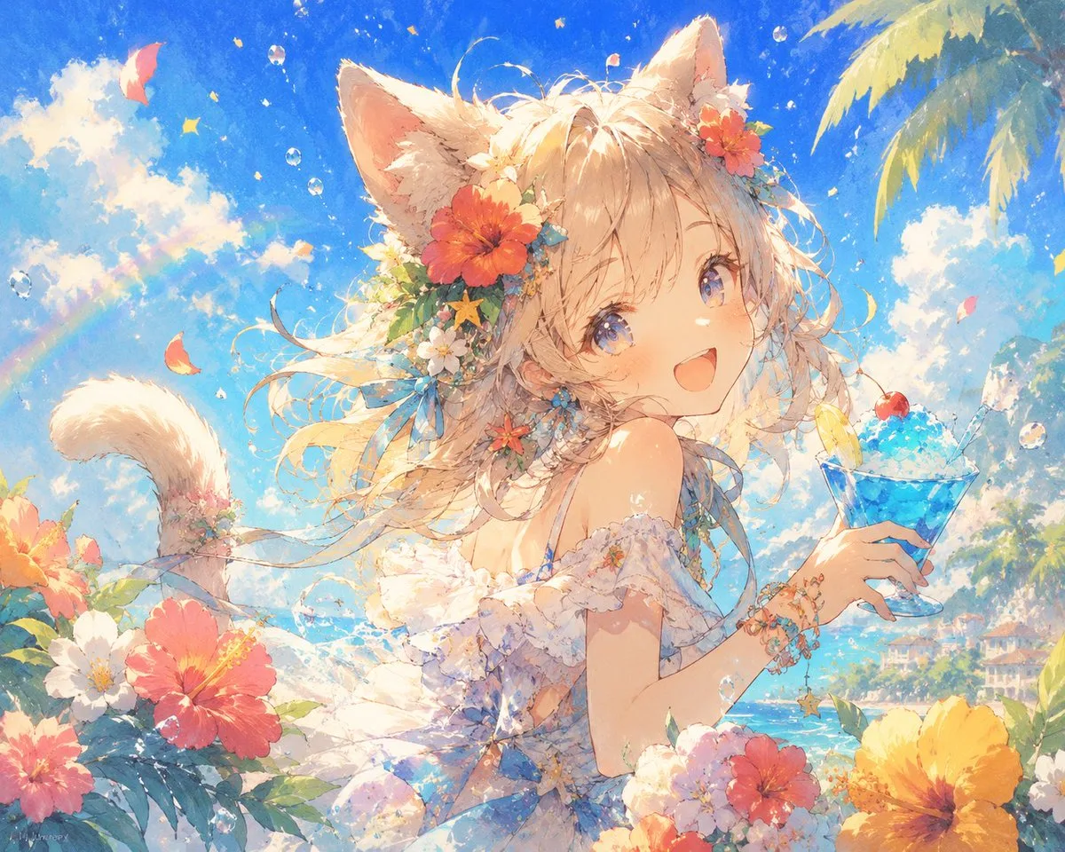 Summer Cat-Eared Girl