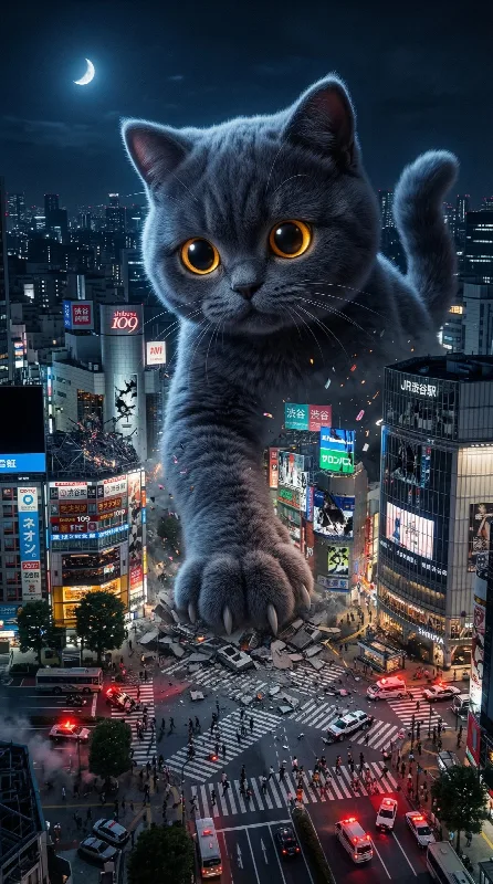 Plush Kaiju Cat Attack