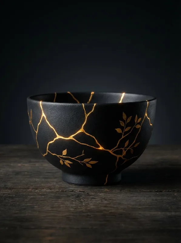 Kintsugi Black Plate
