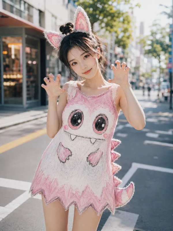 The Hand-Drawn Monster Dress