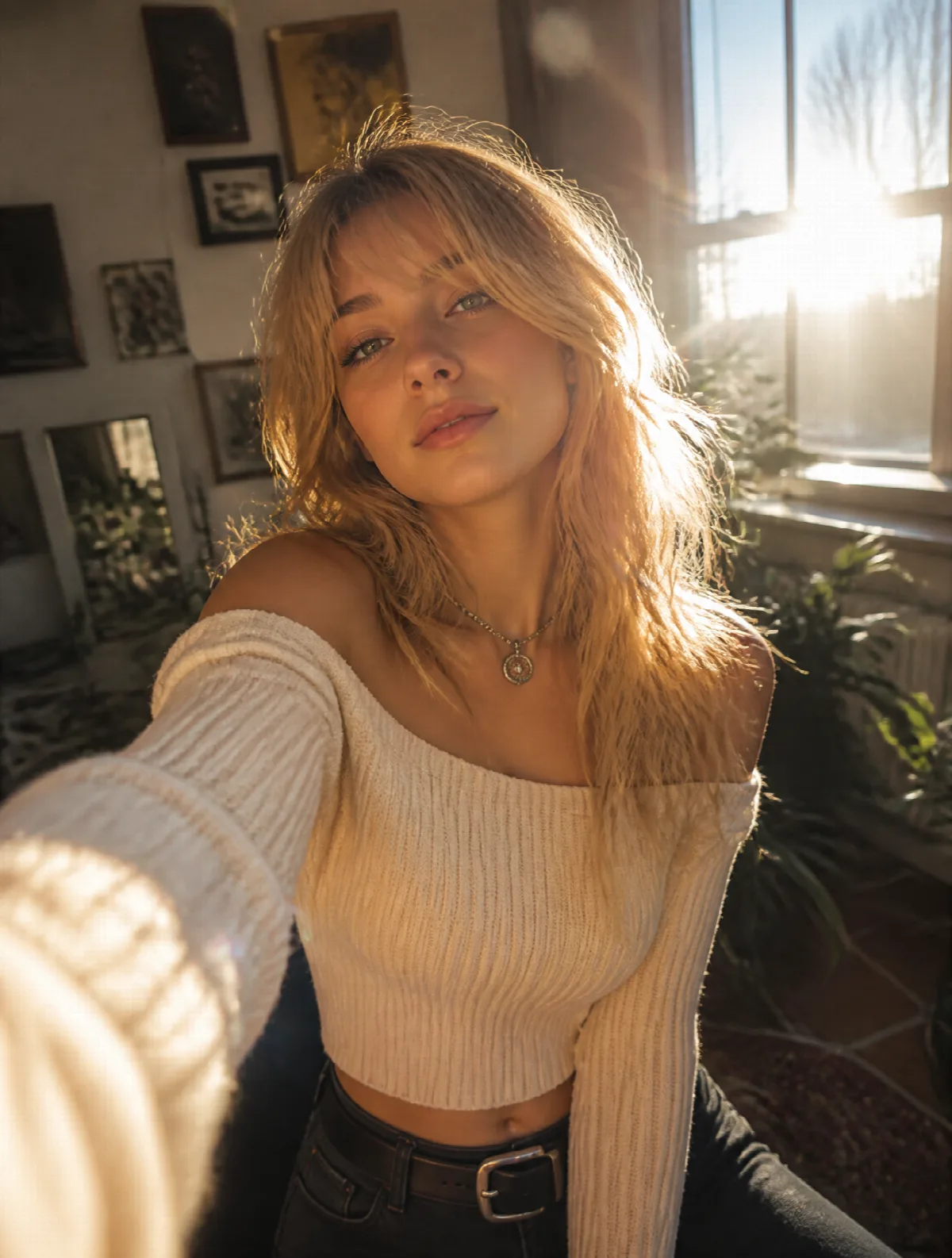 Sunlit Room Selfie