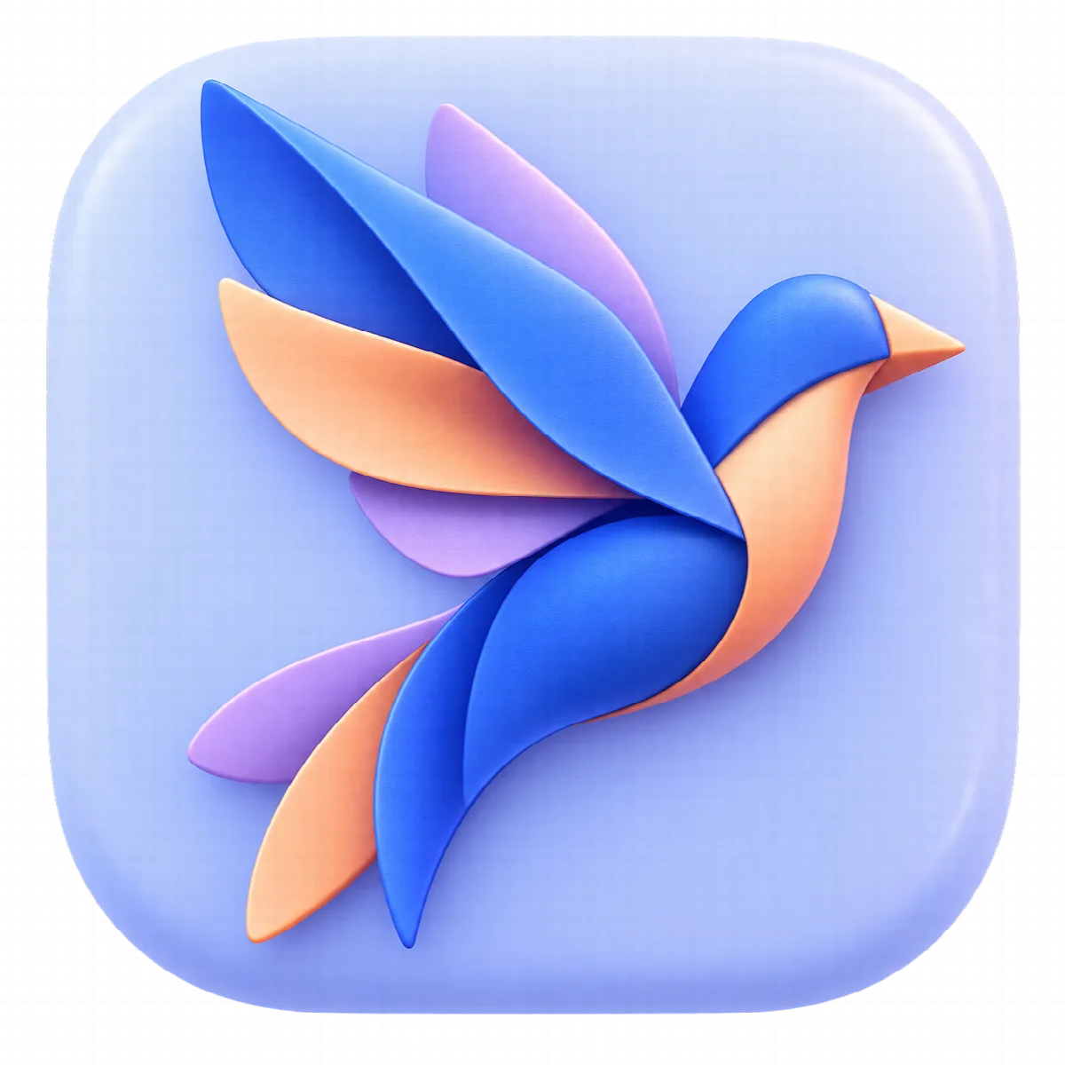 Folded Paper Bird App Icon