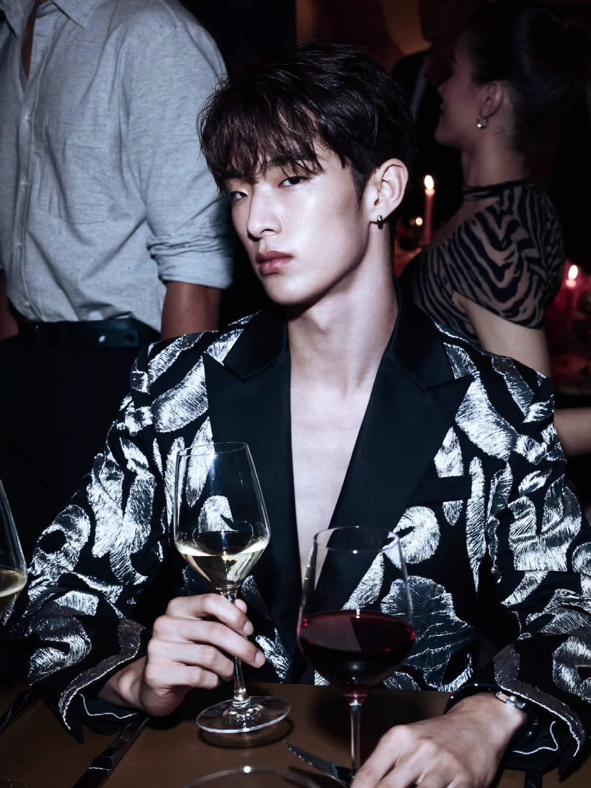 Embroidered Jacket at Dinner
