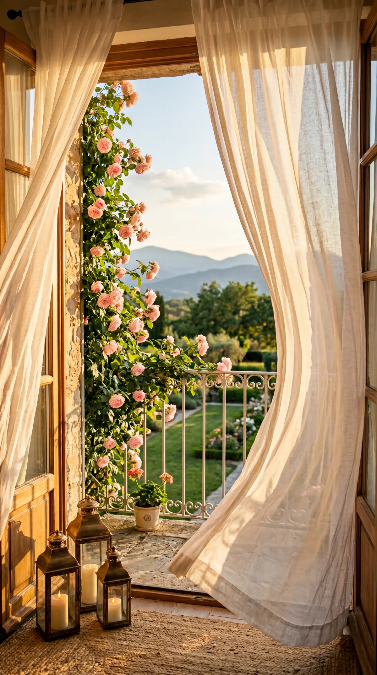 Rose Balcony at Golden Hour
