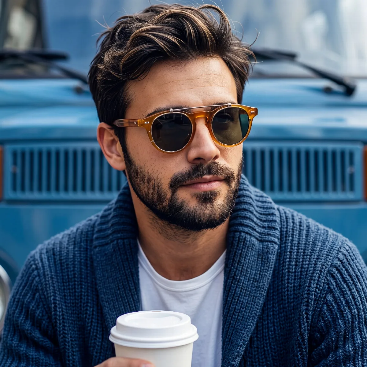 Coffee and Vintage Van