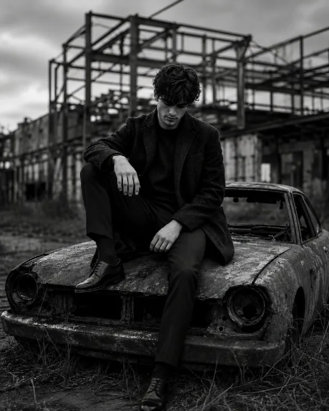 Cinematic Urban Decay Fashion Portrait