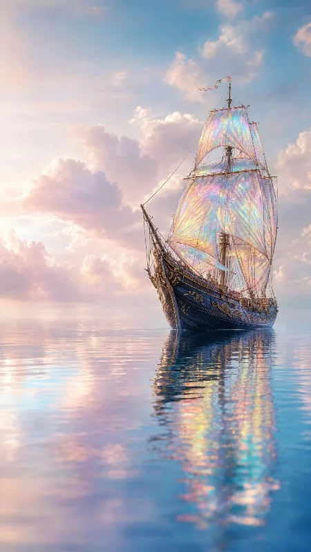 Iridescent Sailing Ship