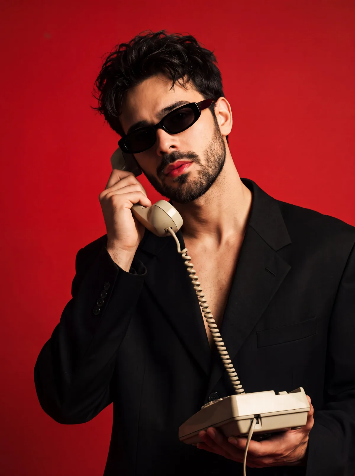 Retro Telephone Magazine Portrait