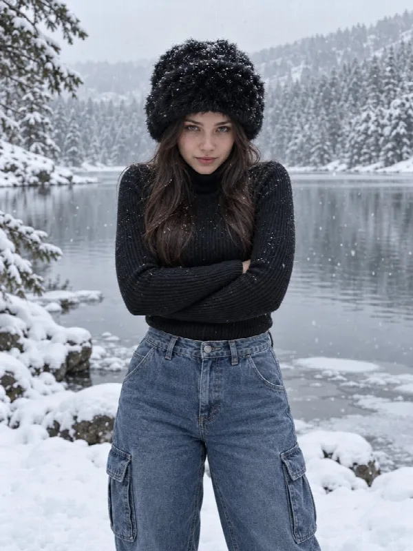 Snowy Winter Lake Portrait