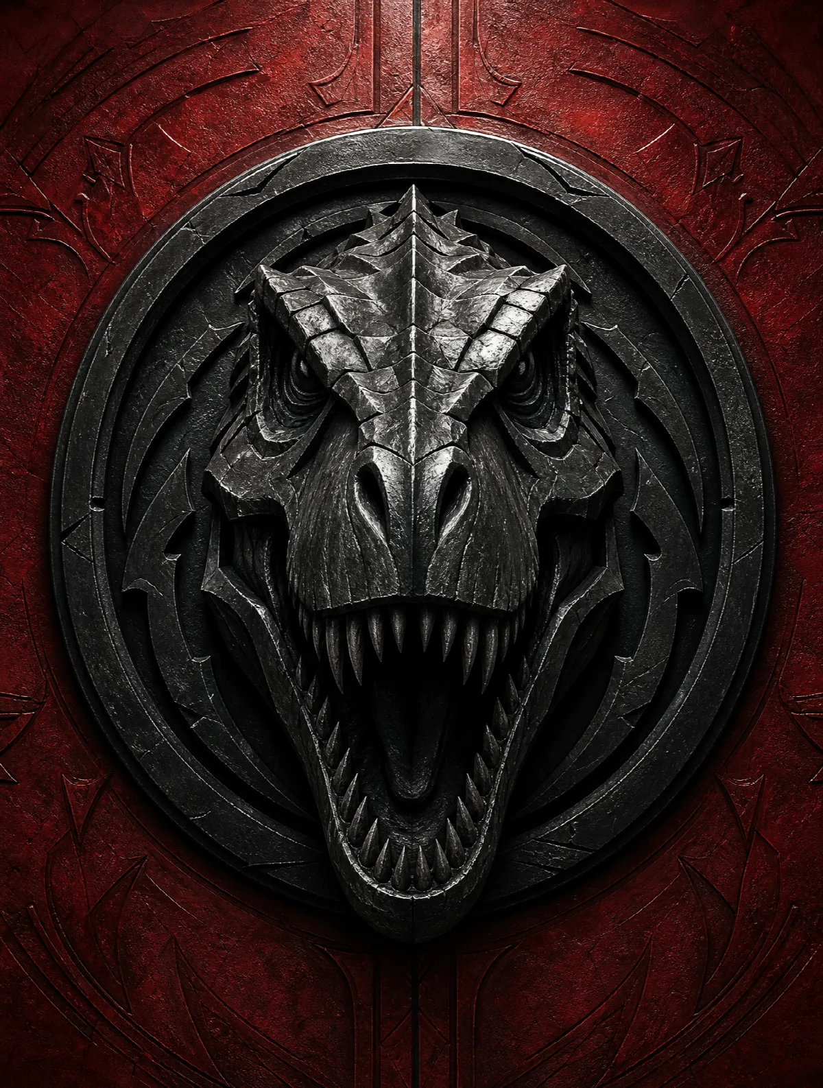 Forged Dinosaur Relief