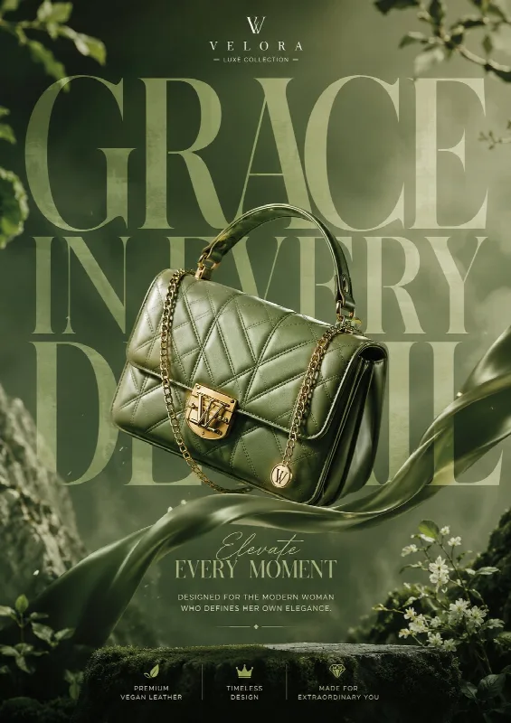 Green Handbag Luxury Poster