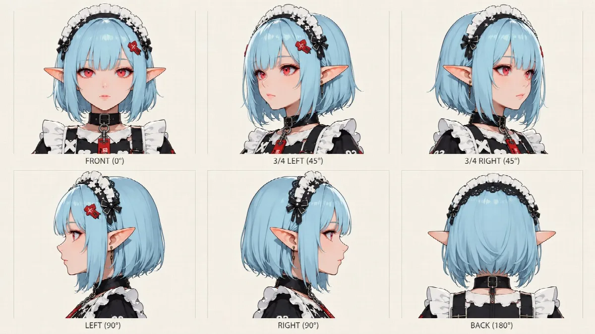 Elf Maid Turnaround Sheet