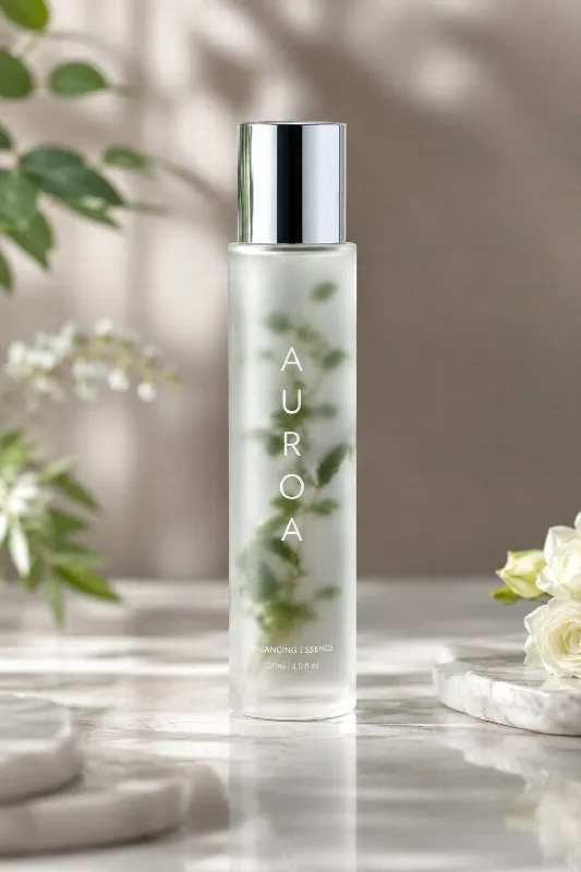 Frosted Botanical Toner Bottle
