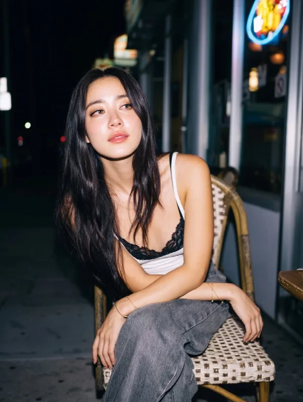 Night Café Flash Portrait
