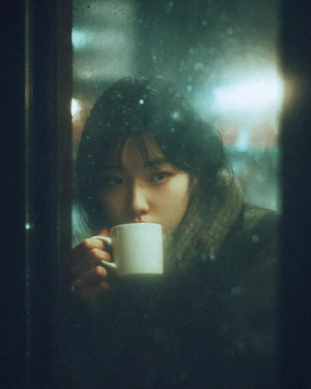 Rainy Cafe Window