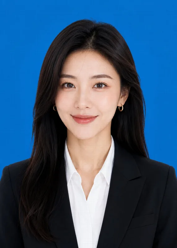 Blue Background ID Photo