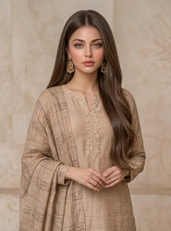 Pearls on Beige Silk