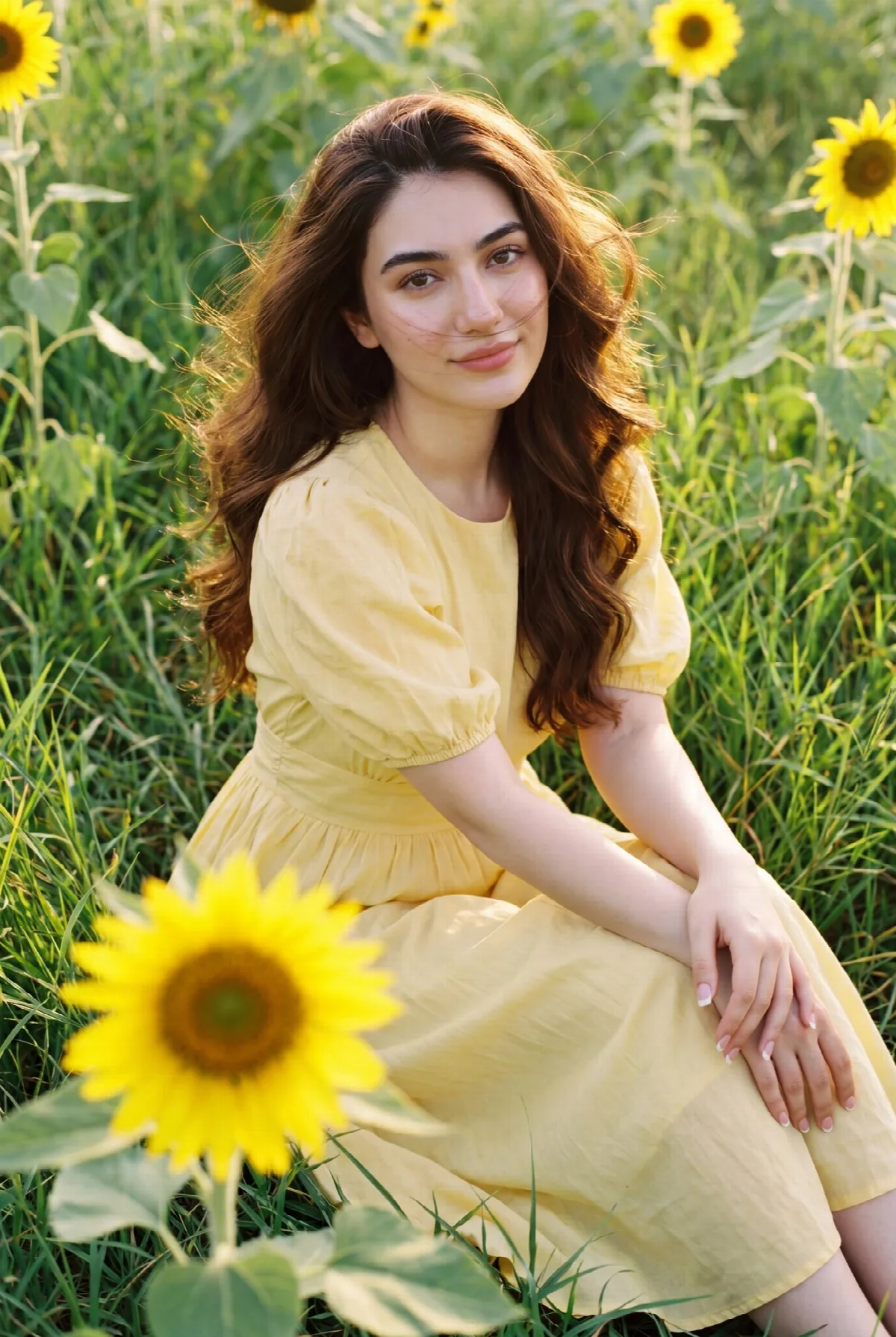 Sunflower Field Portrait