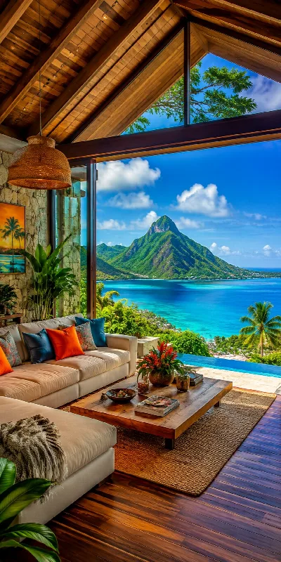 Tropical Glass Living Room