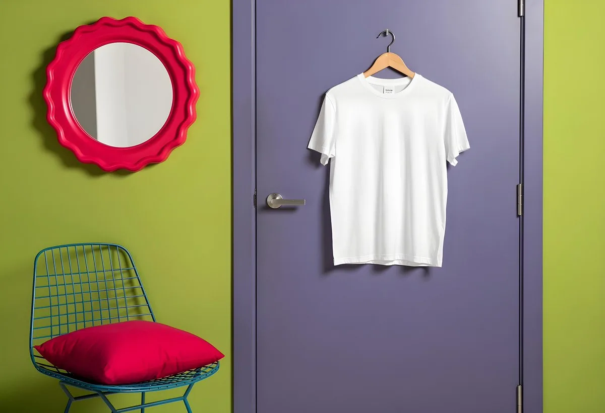 White T-Shirt Mockup Room