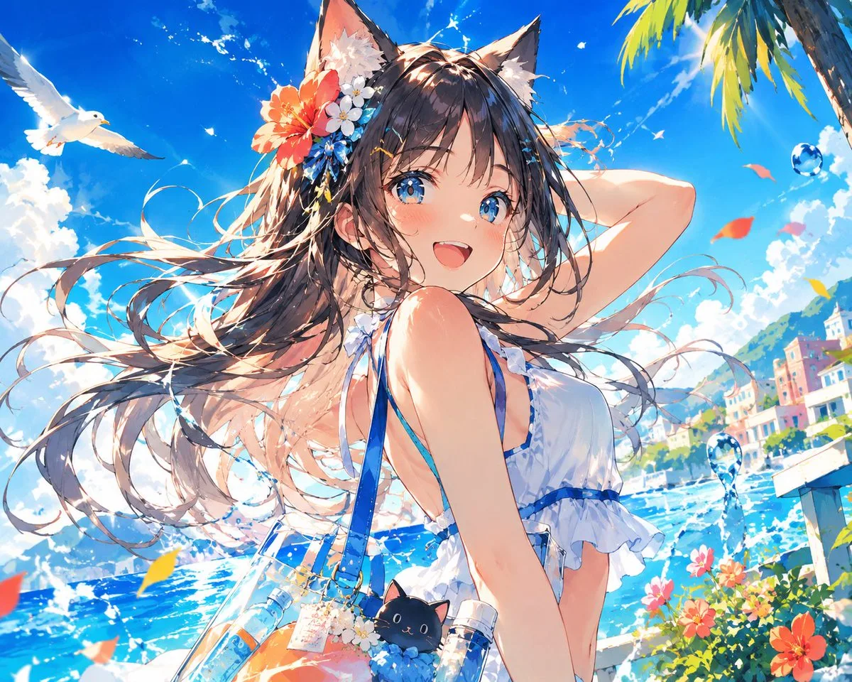 Cat Ear Girl Illustration